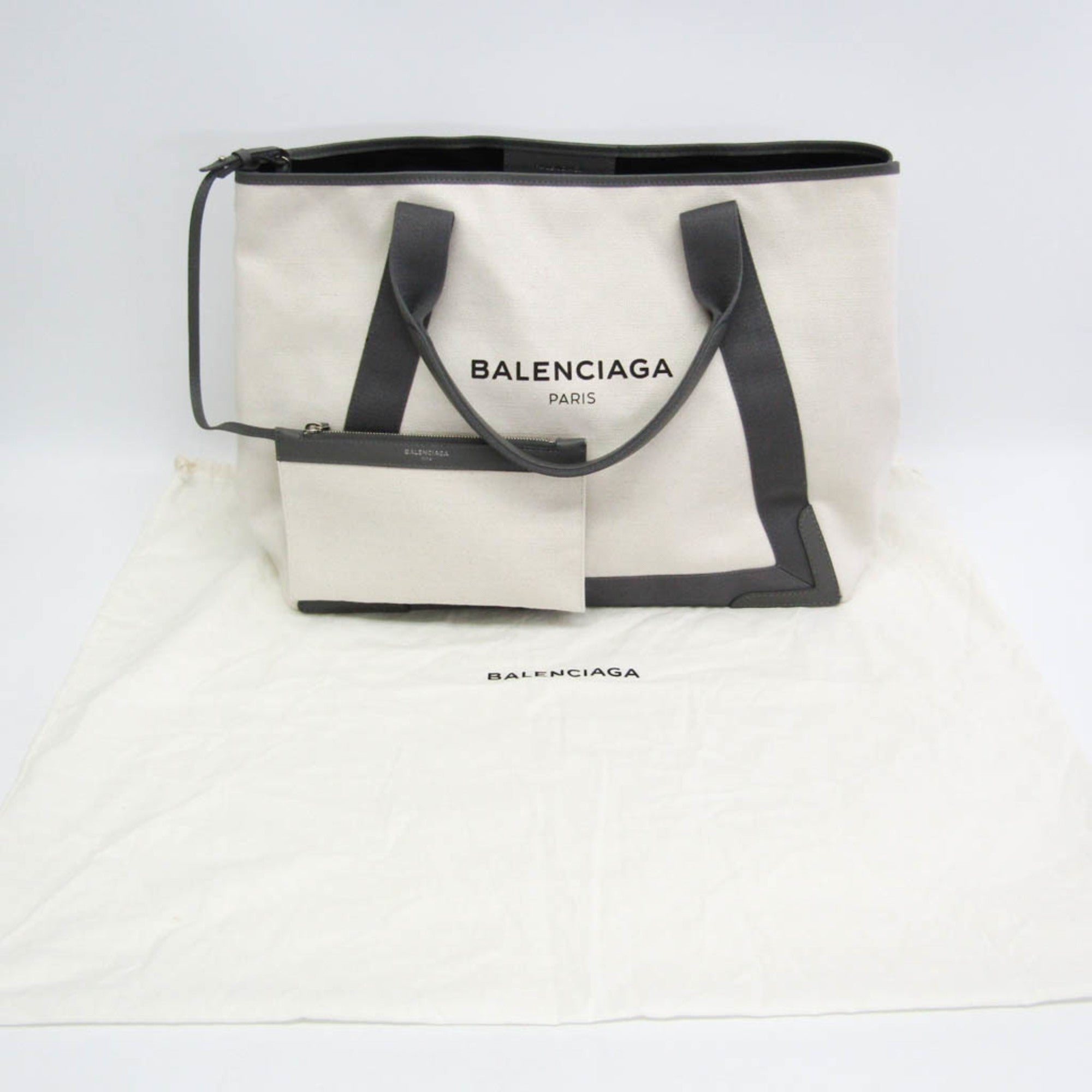 Balenciaga Navy Cabas · Canvas & Leather