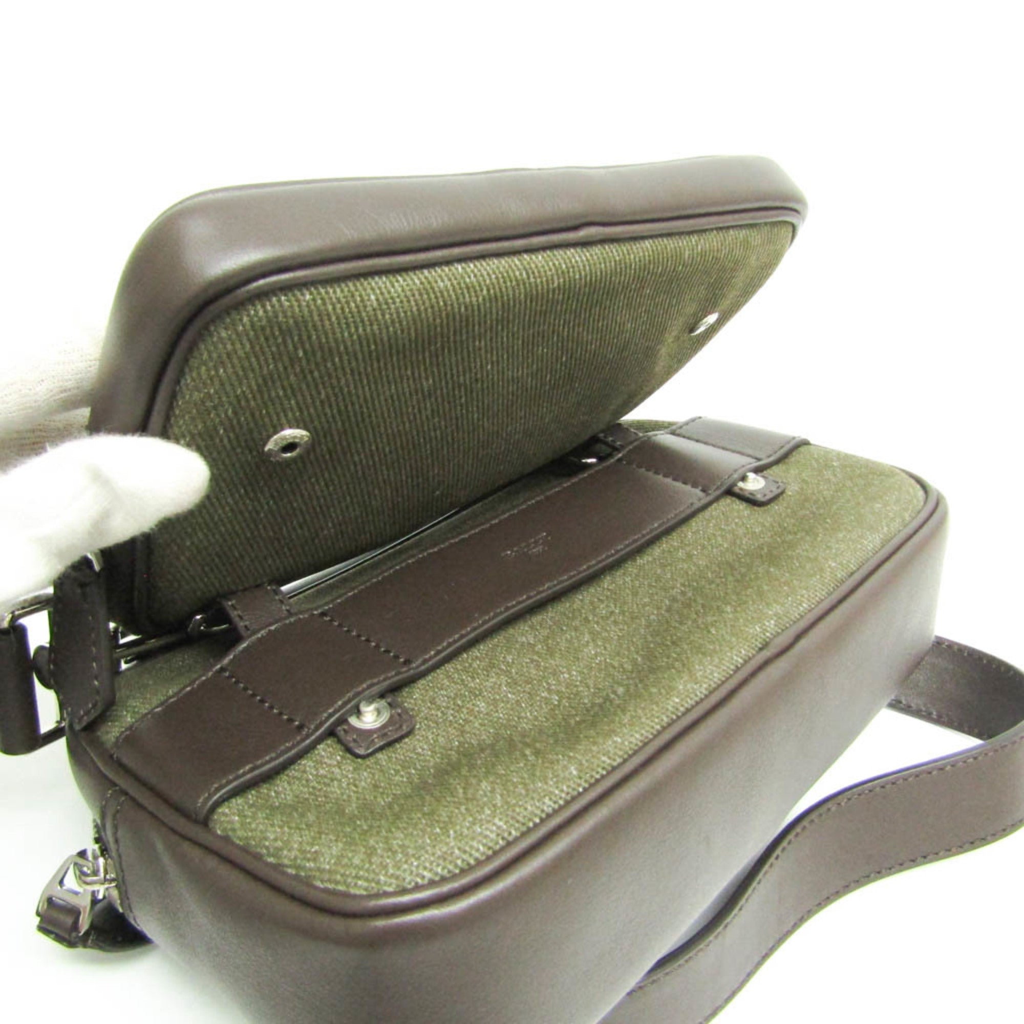Bally · Canvas & Leather Shoulder Bag