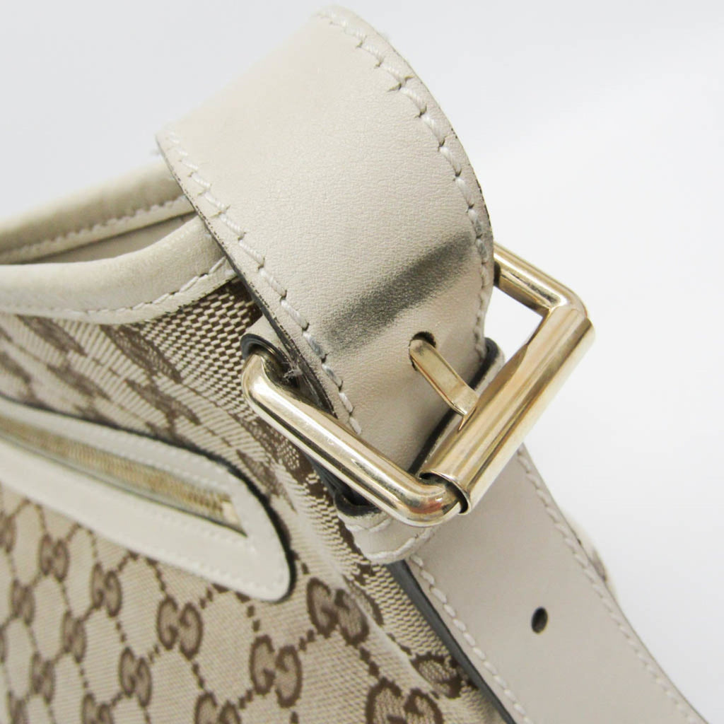 Gucci GG Canvas · Leather Shoulder Bag
