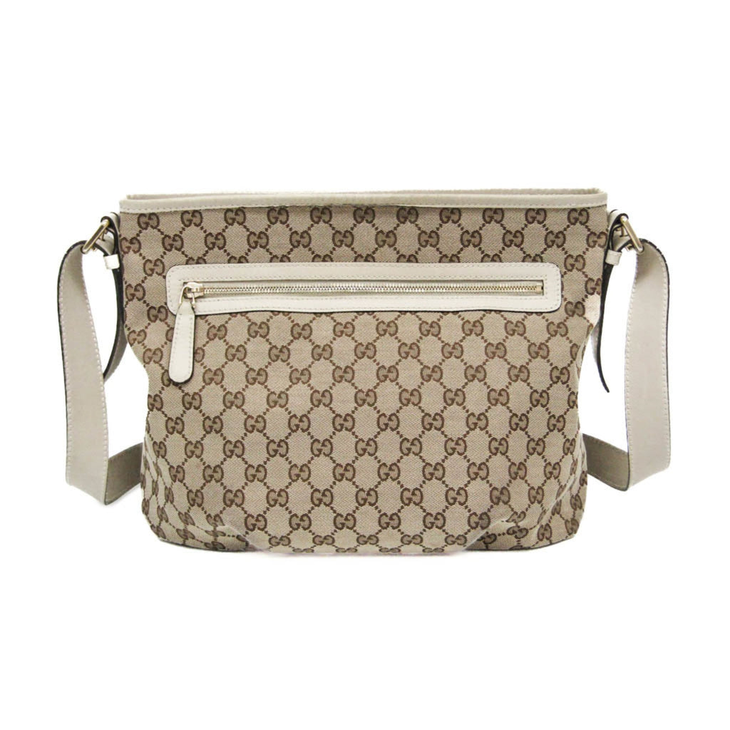 Gucci GG Canvas · Leather Shoulder Bag