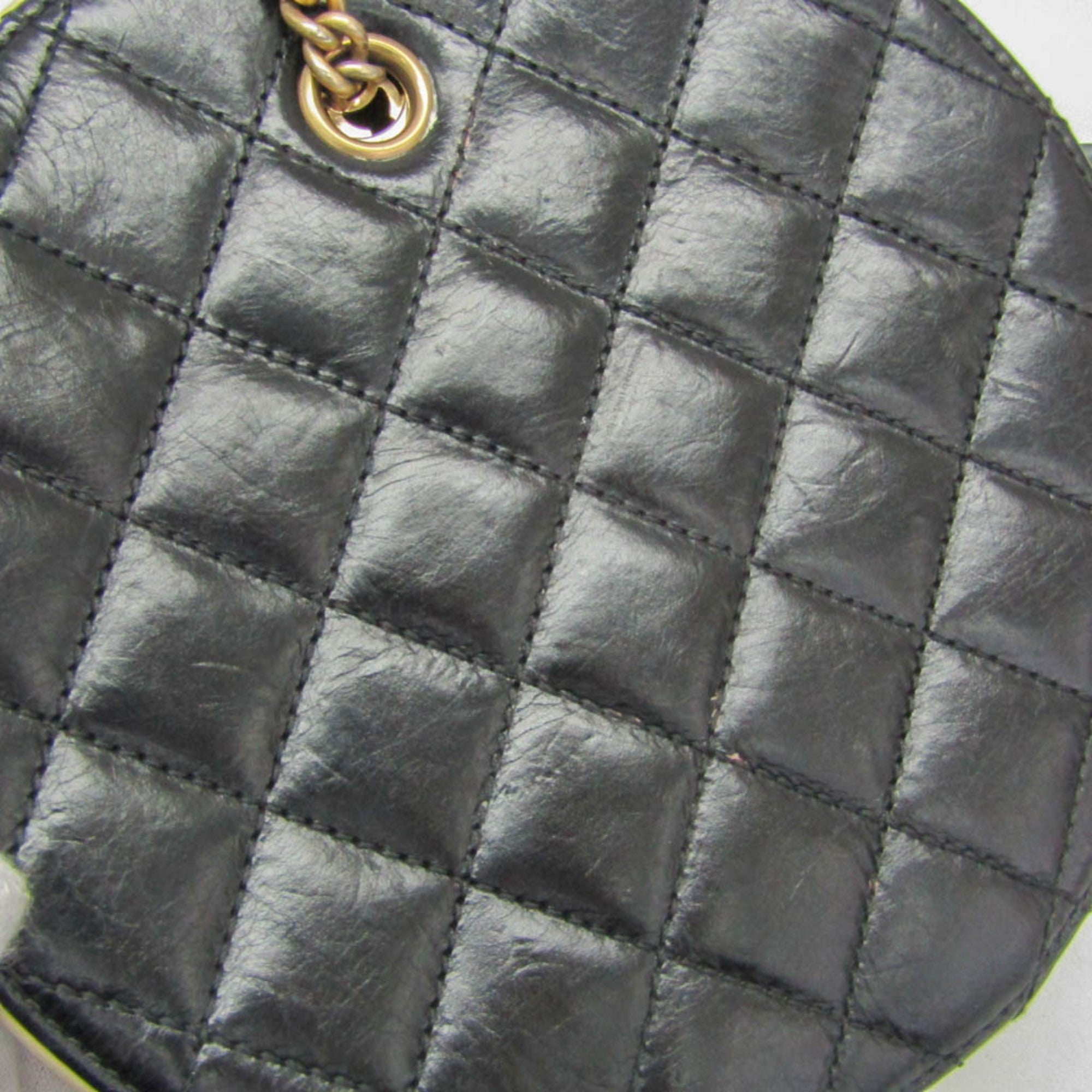 Chanel Coco Mark · Round Chain · Leather