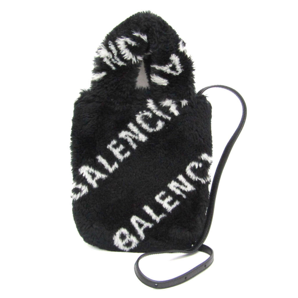 Balenciaga Everyday Phone Holder · Faux Fur