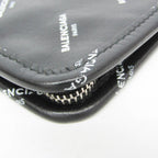 Balenciaga Logo Print Leather Clutch