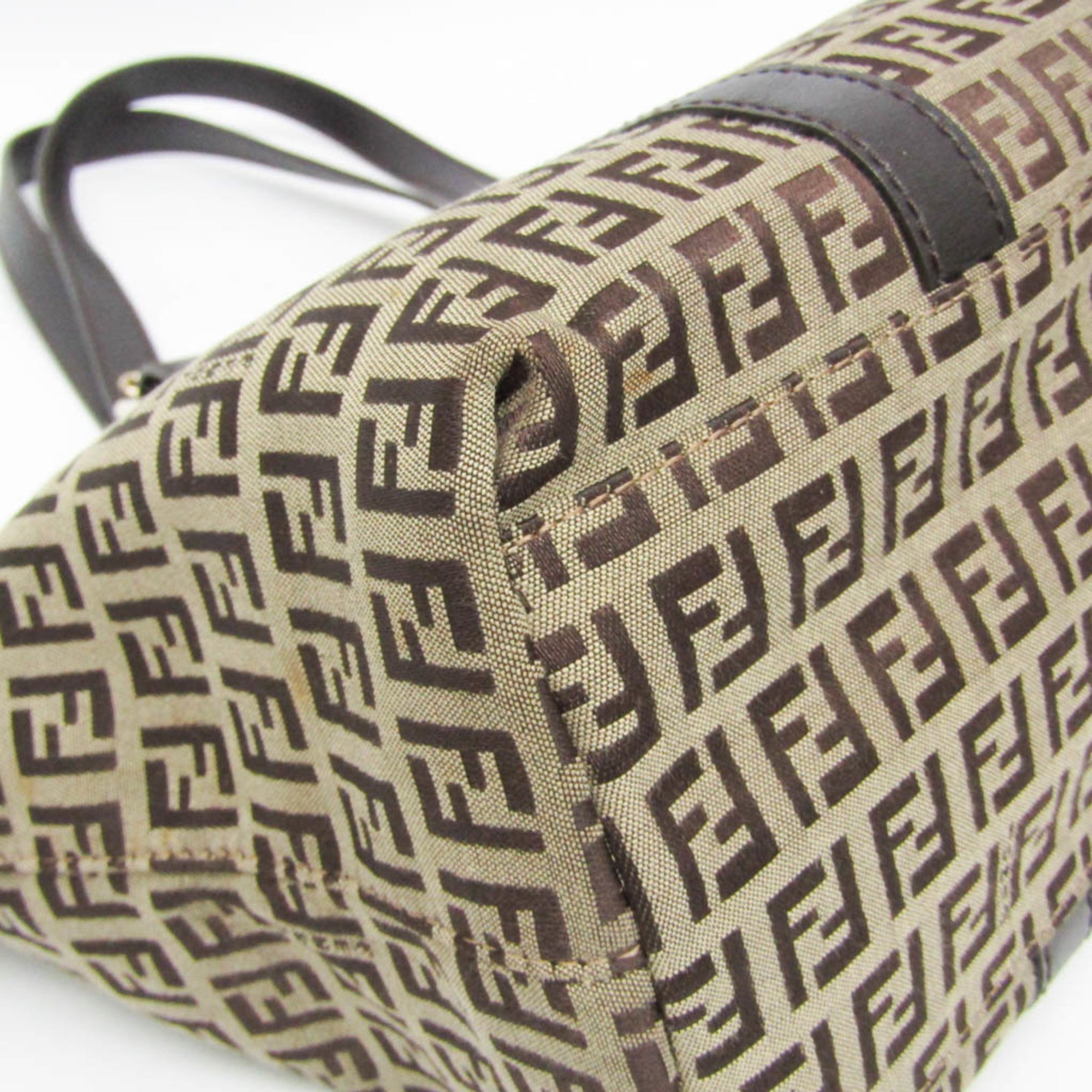 Fendi Zucchino · Canvas & Leather Tote