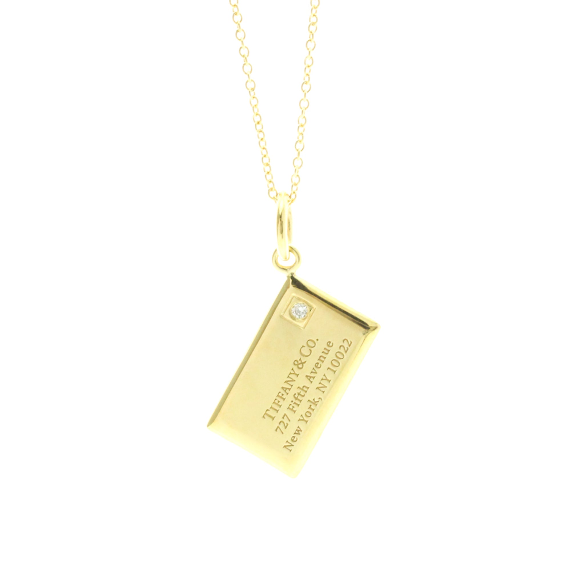 Tiffany Letter Envelope · Diamond · 18K Gold
