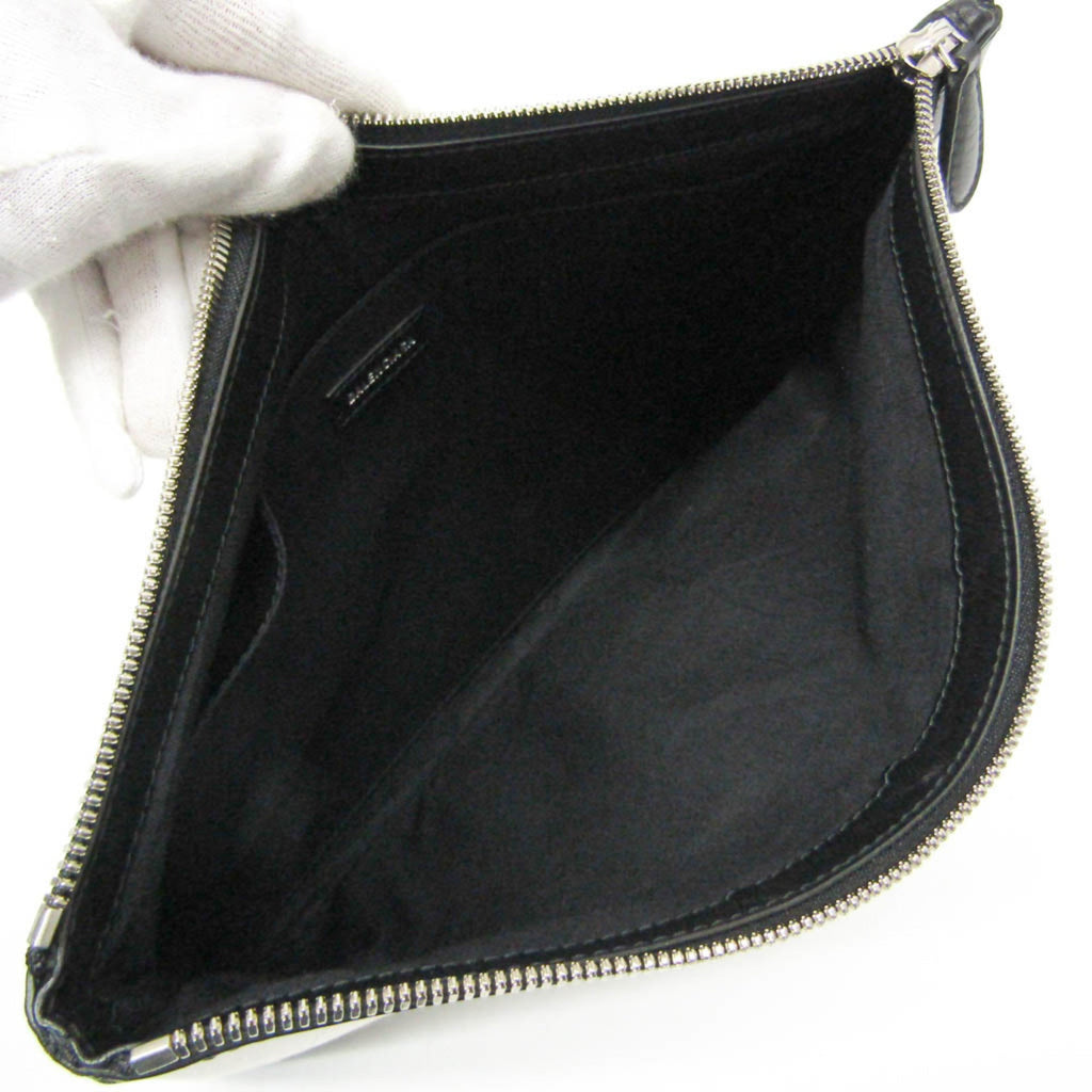 Balenciaga Navy Clip · Canvas Clutch