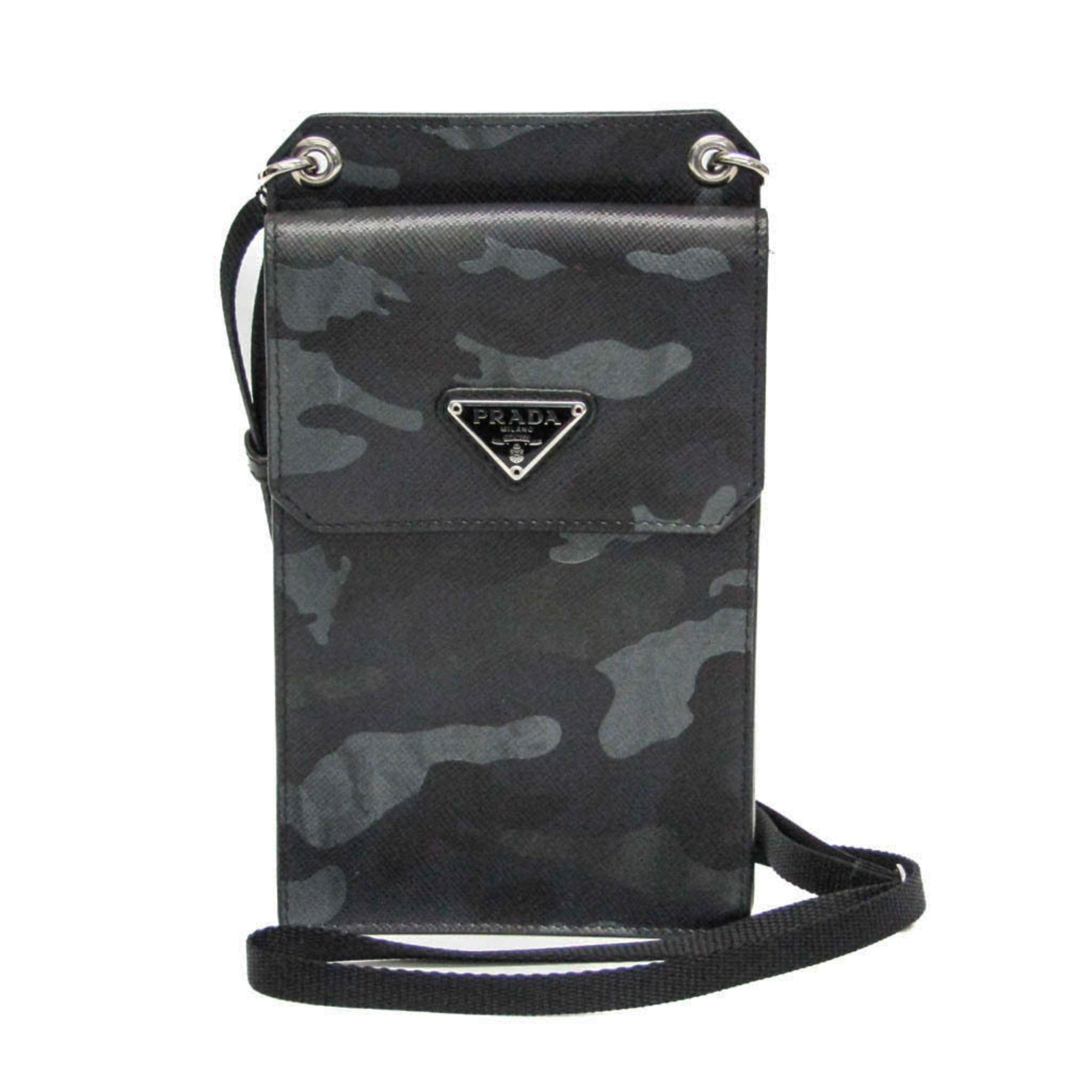 Prada Saffiano · Camouflage Shoulder Pouch