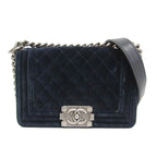 Chanel Boy · Velvet · Chain Shoulder Bag