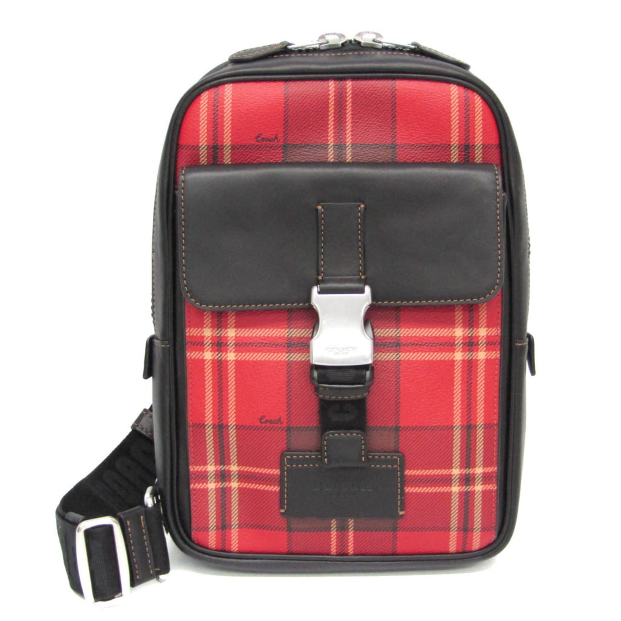 Coach Track Pack · Tartan Plaid · Leather