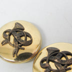 Hermes Horn Ribbon · Clip Earrings