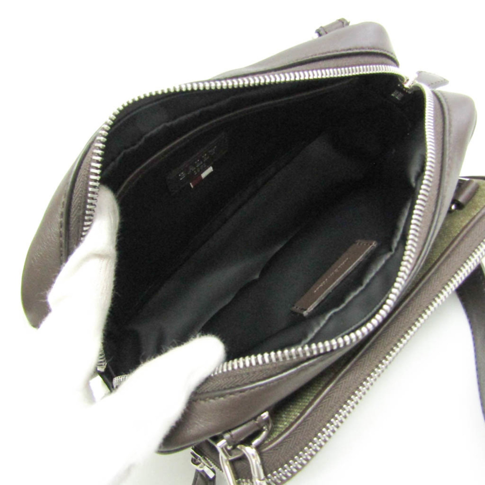 Bally · Canvas & Leather Shoulder Bag