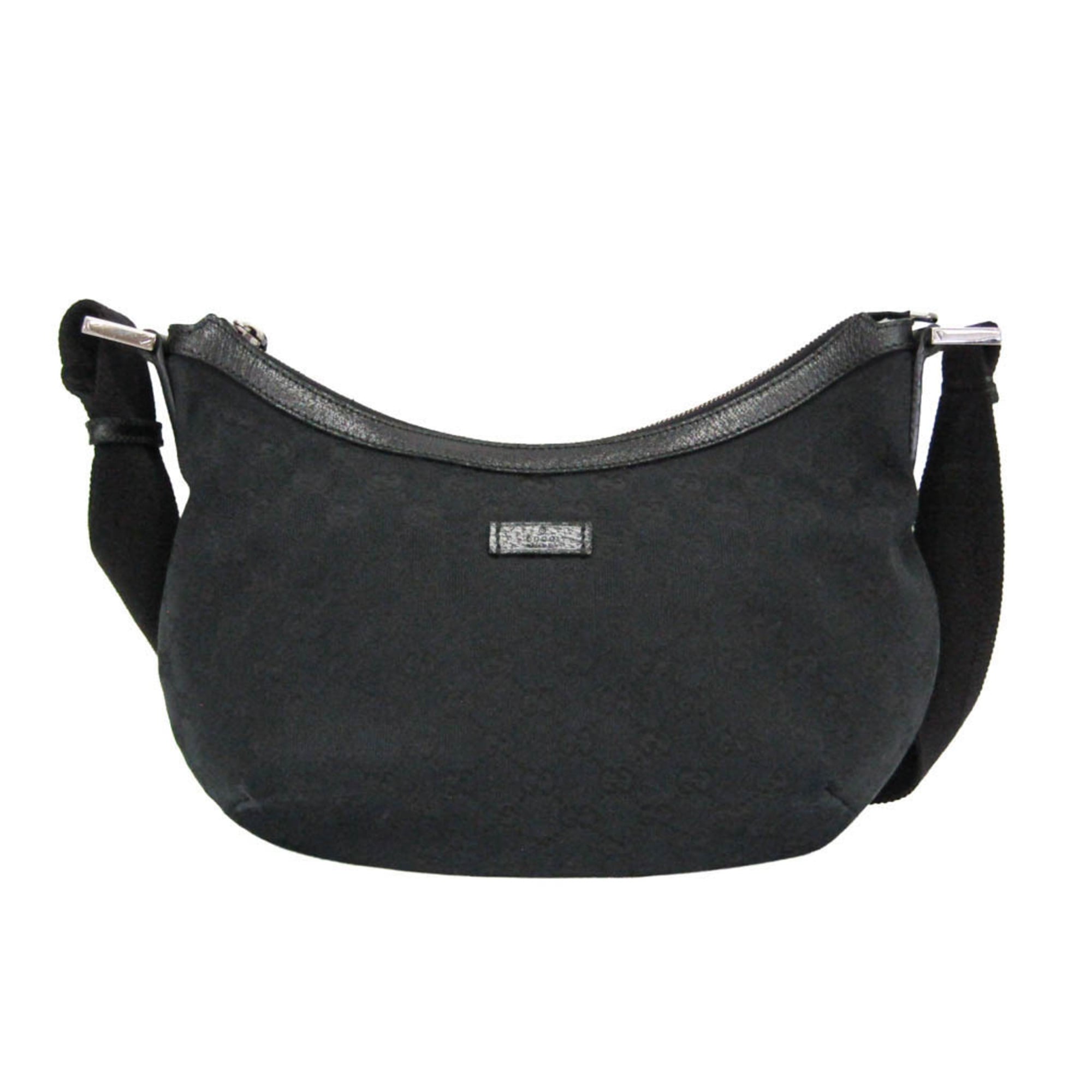 Gucci GG Canvas · Leather Shoulder Bag