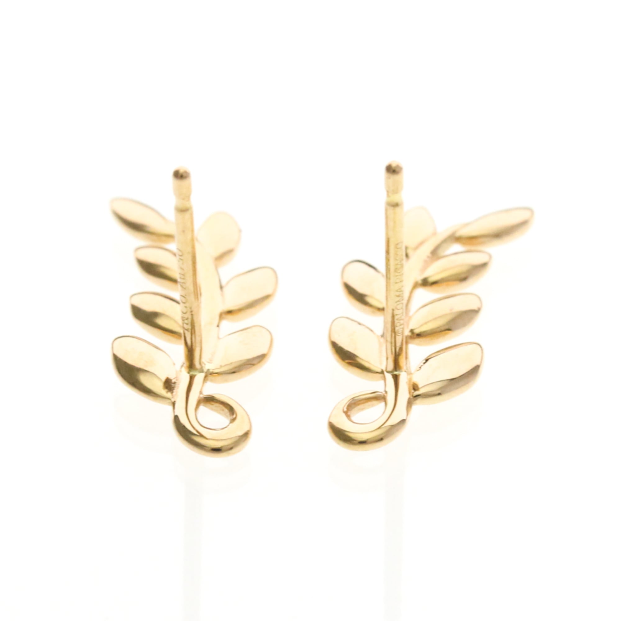 Tiffany Olive Leaf · Rose Gold Studs