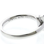Tiffany T One · Diamond · 18K White Gold · Size 4.5 (EU 51.25)