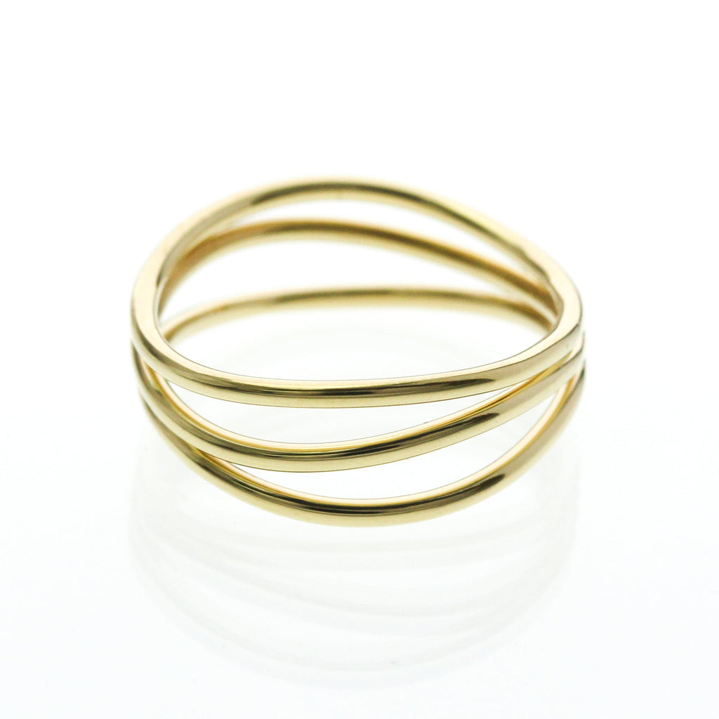 Tiffany Wave 3-Row · 18K Yellow Gold