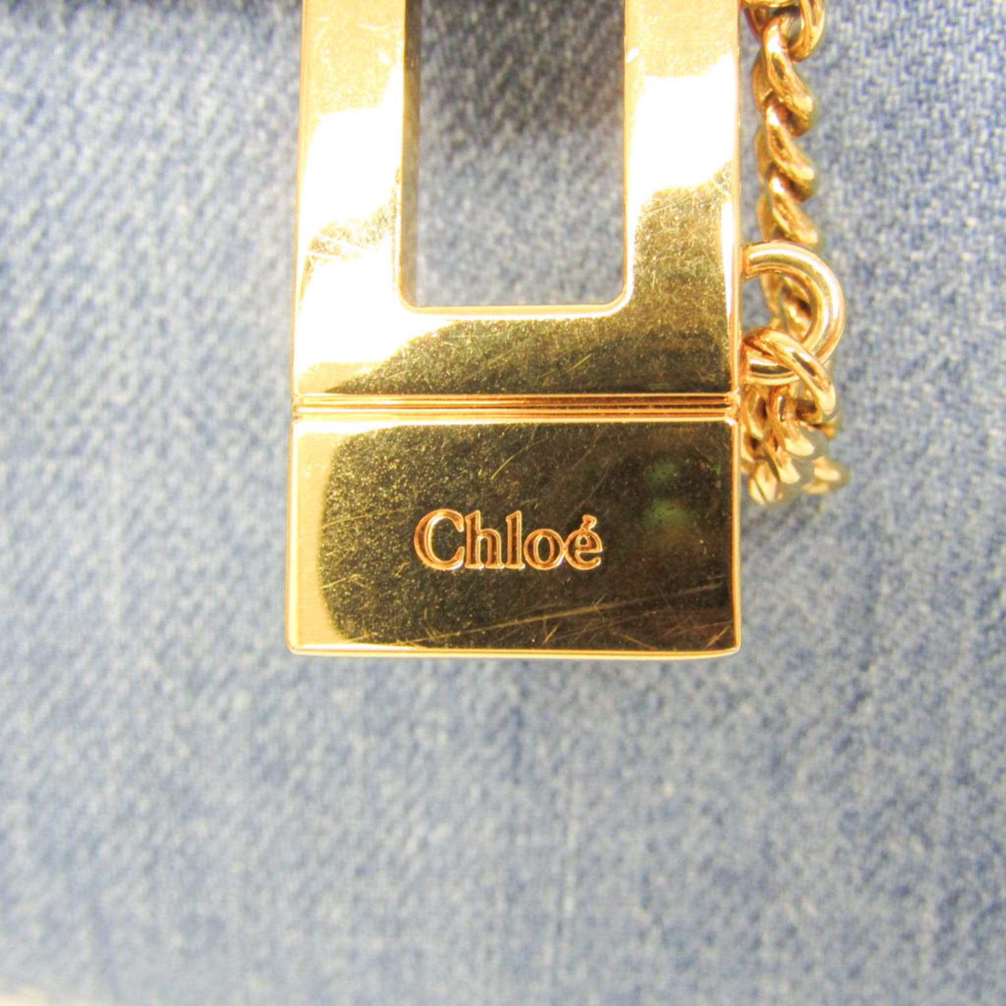 Chloé Drew Mini · Denim Crossbody