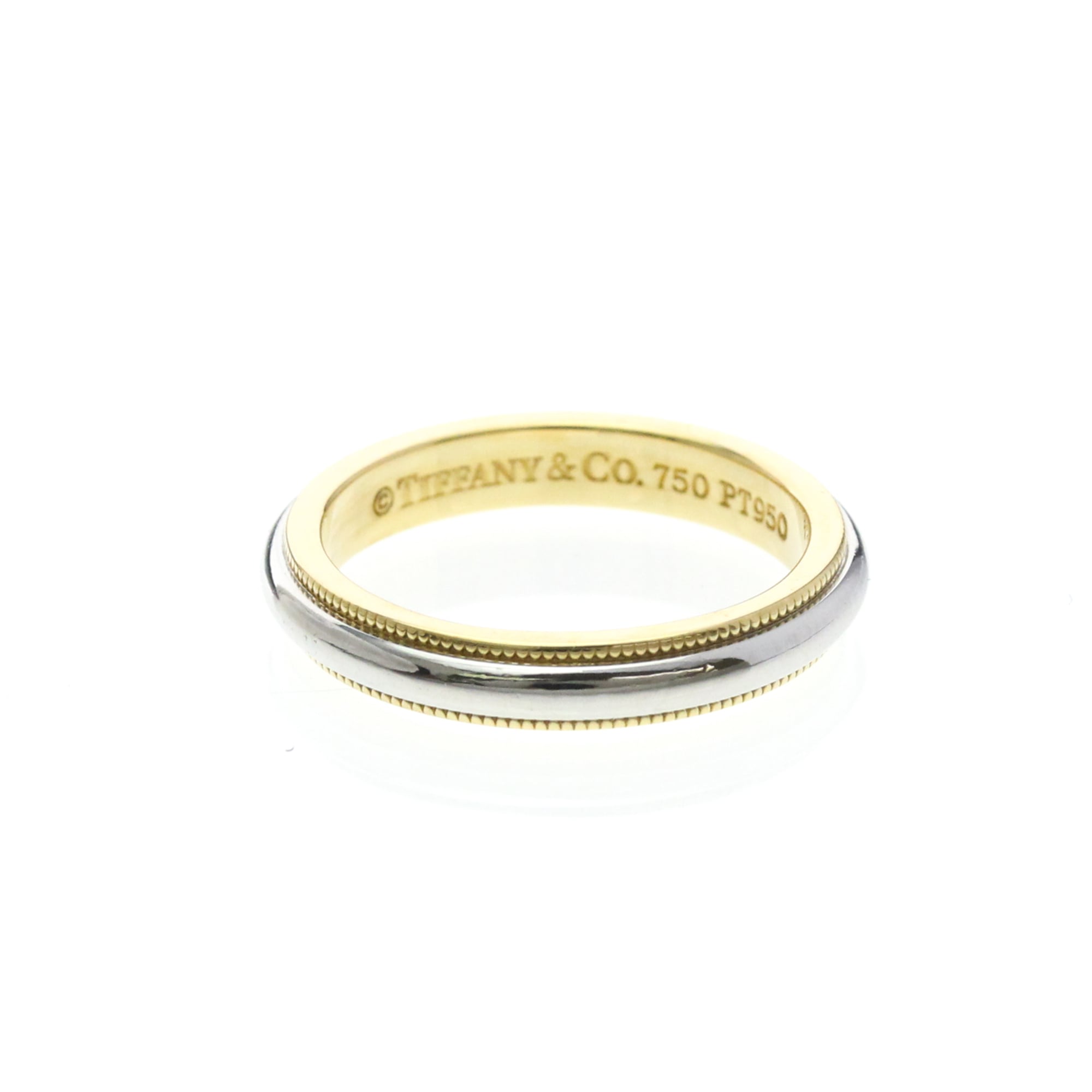 Tiffany Milgrain · Platinum & 18K Yellow Gold