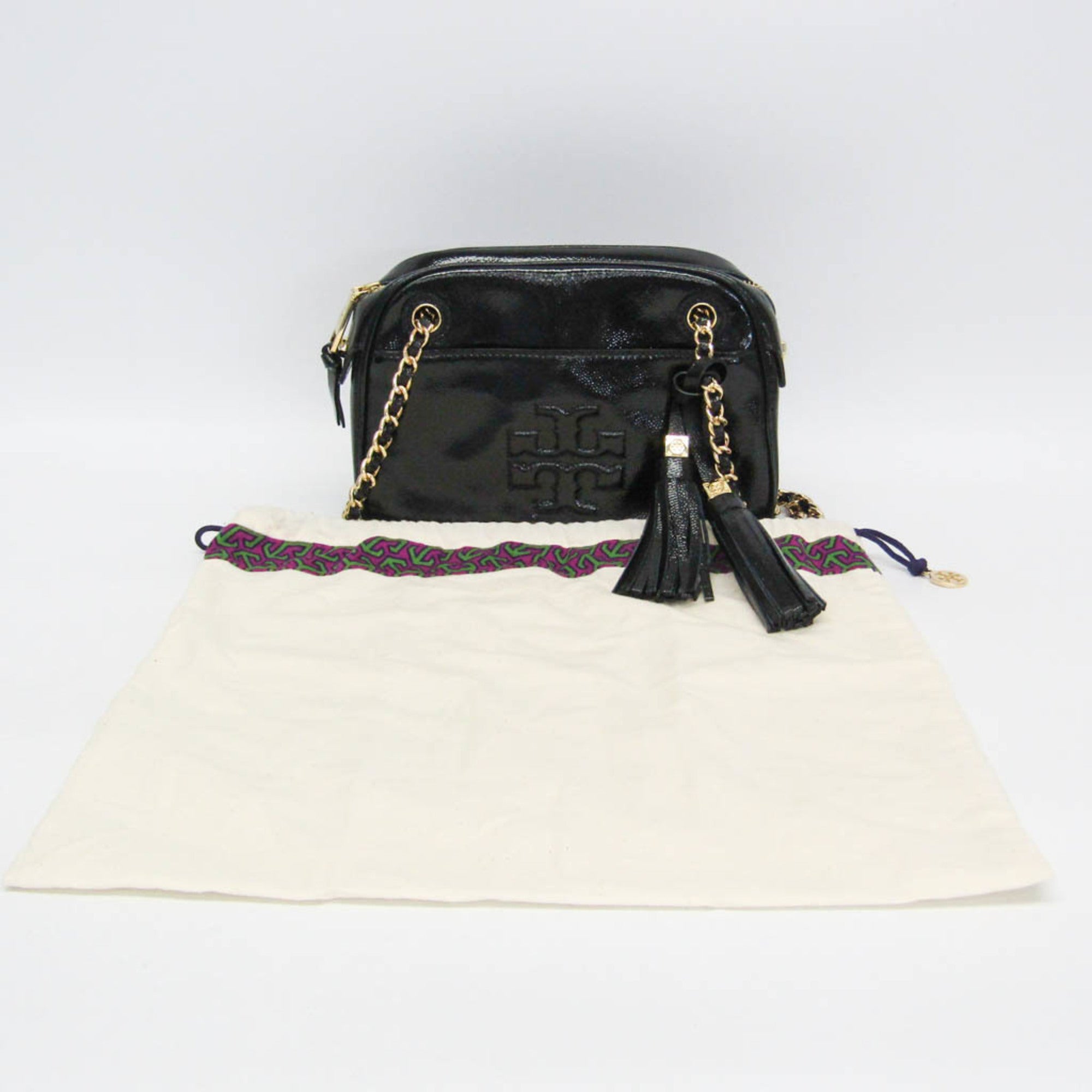 Tory Burch · Chain Shoulder · Enamel Leather