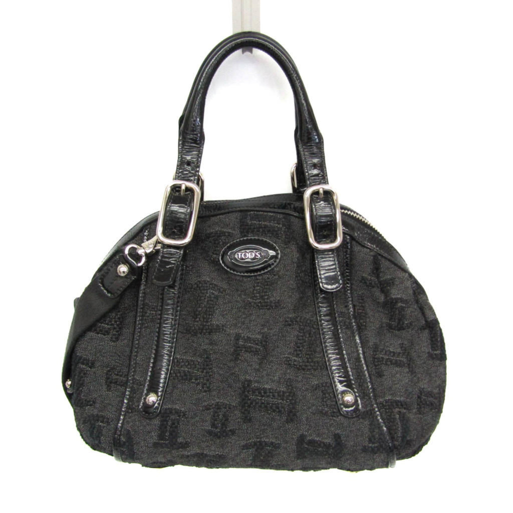 Tod's Small Boston · Canvas & Patent Leather