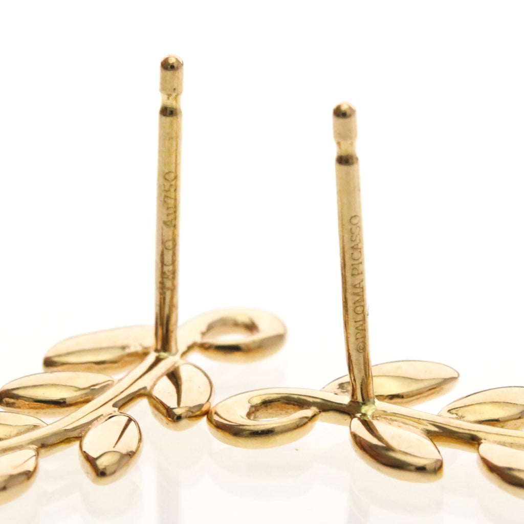 Tiffany Olive Leaf · Rose Gold Studs
