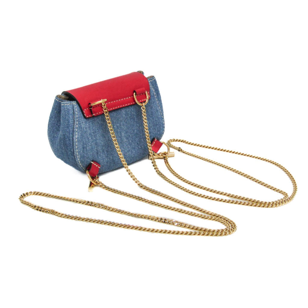 Chloé Drew Mini · Denim Crossbody