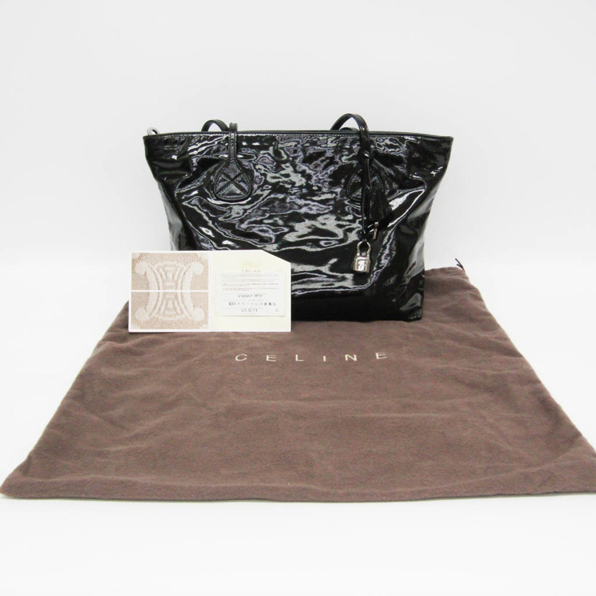 Celine Enamel Leather Tote