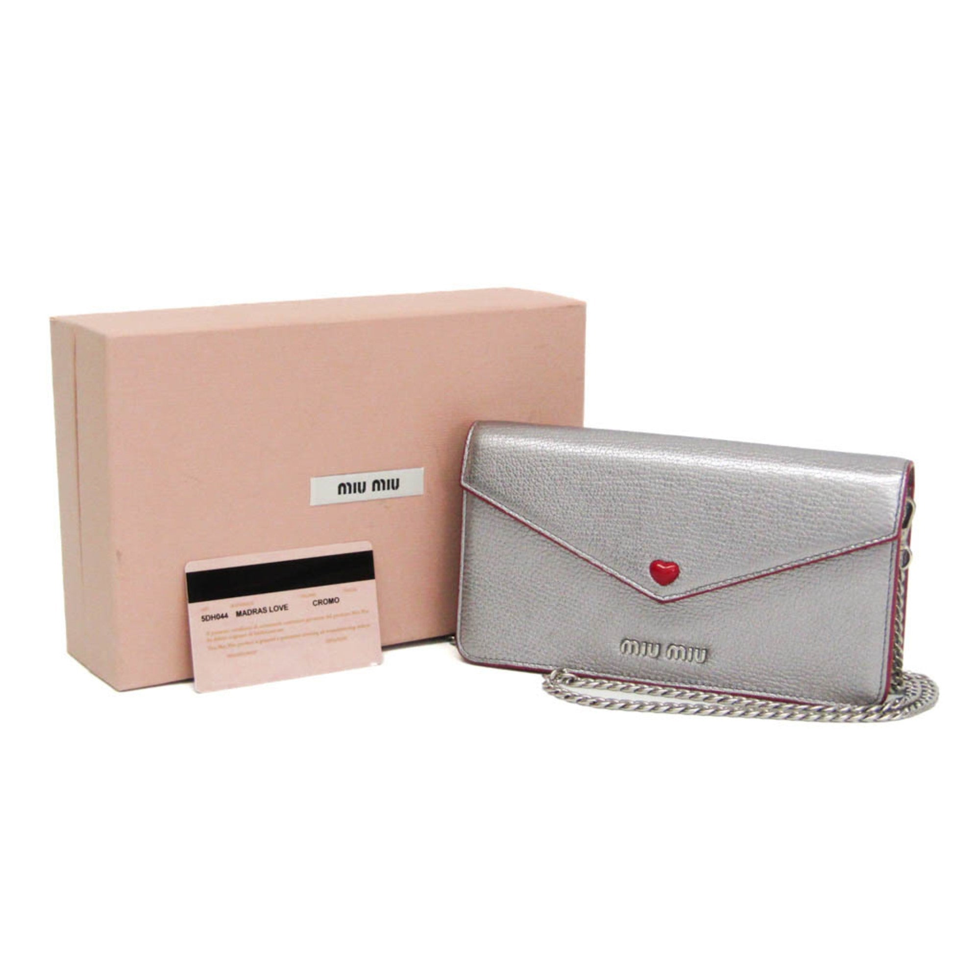 Miu Miu Madras Love · Leather Clutch
