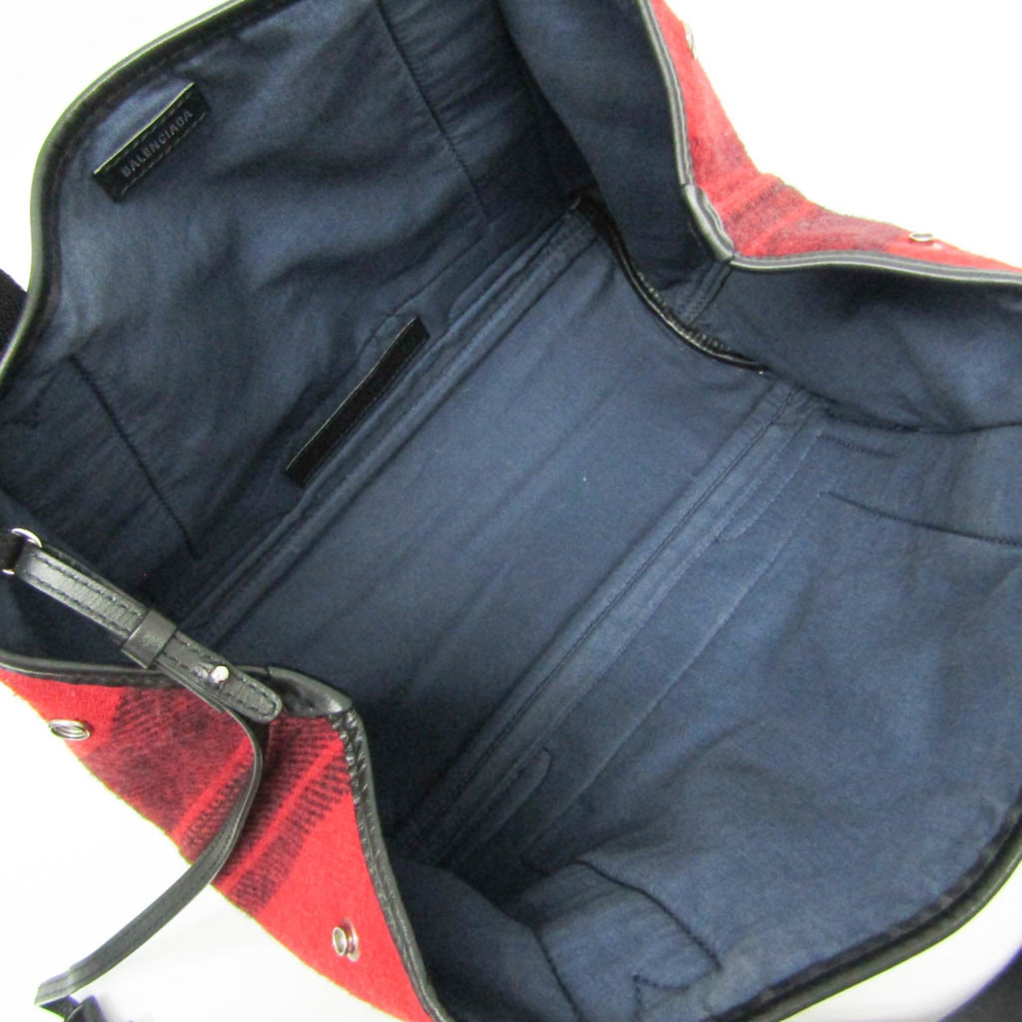 Balenciaga Navy Cabas S · Wool Felt