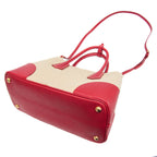 Prada Canvas & Leather Shoulder Bag