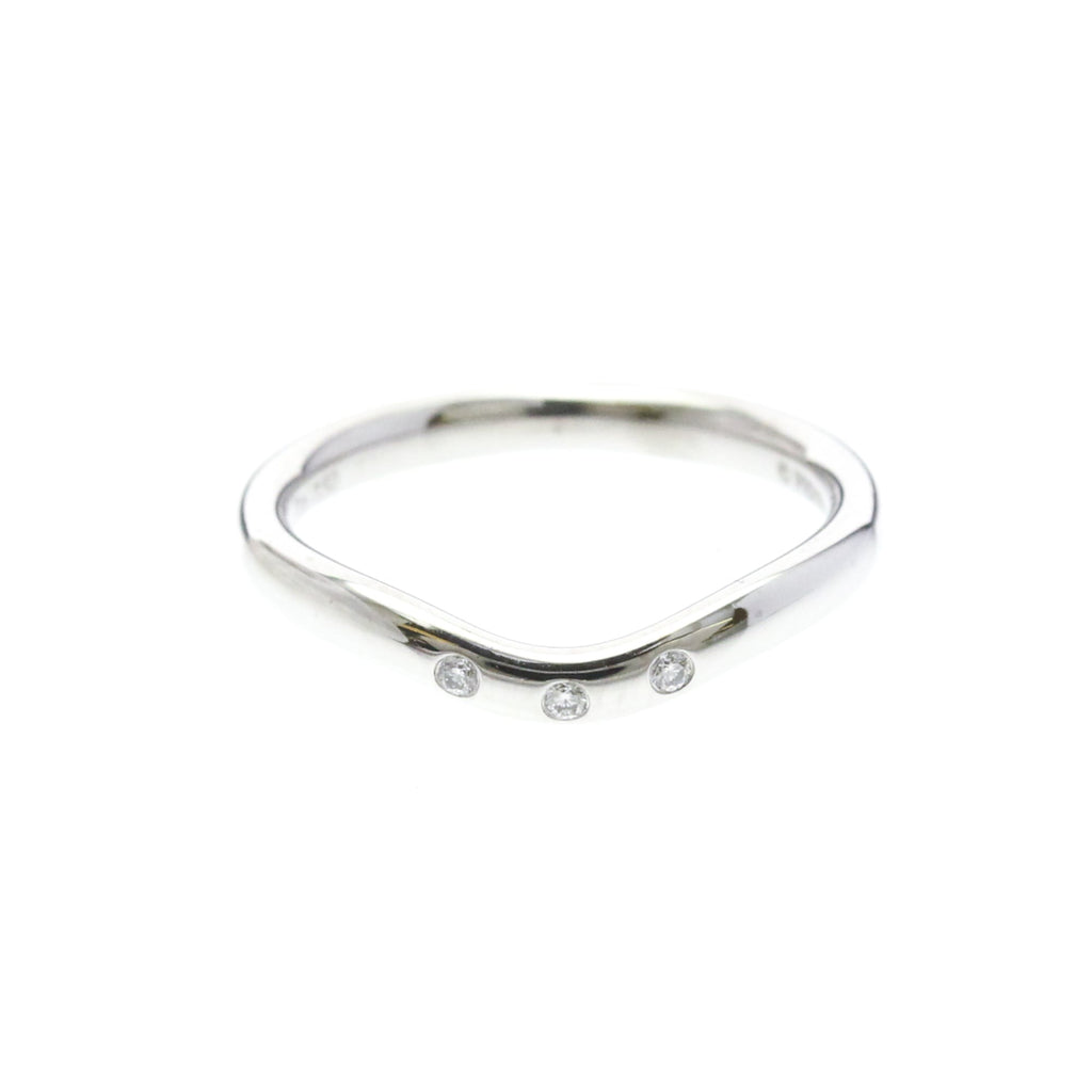 Tiffany Curved Band · Platinum · Diamonds