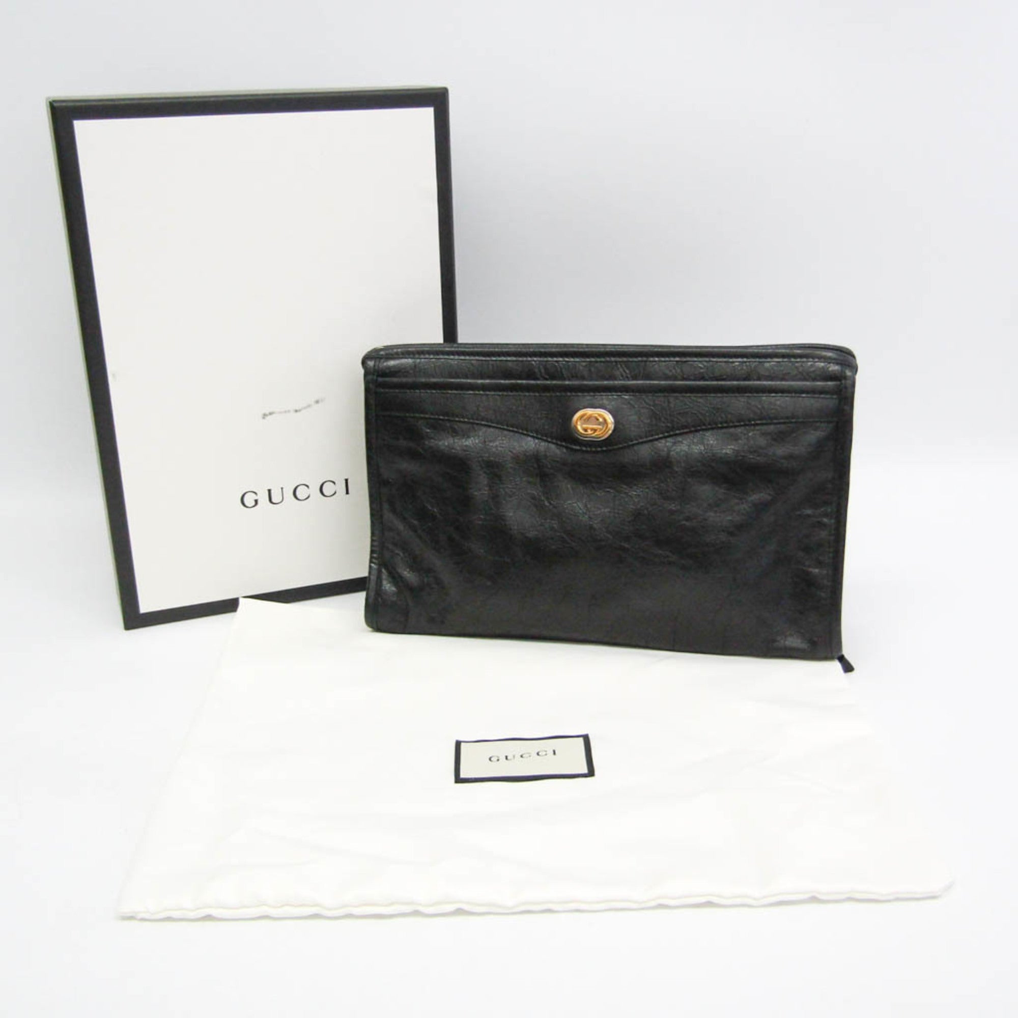 Gucci Interlocking · Leather Clutch