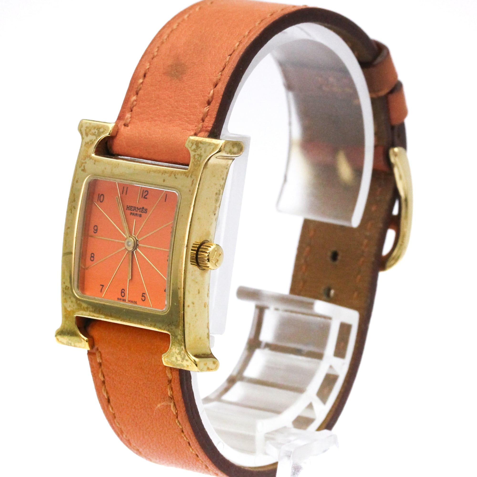 Hermès Heure H · Gold Plated · Quartz