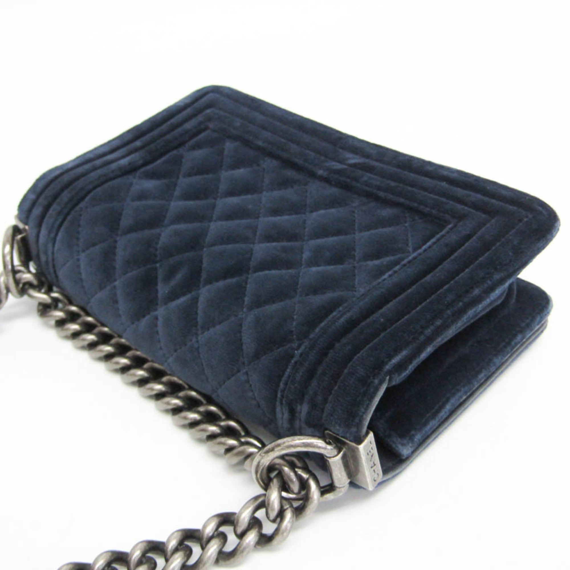 Chanel Boy · Velvet · Chain Shoulder Bag