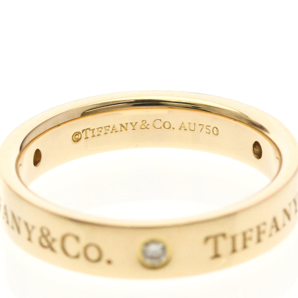 Tiffany Flat Band · Three Diamonds · Rose Gold