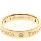 Tiffany Flat Band · Three Diamonds · Rose Gold