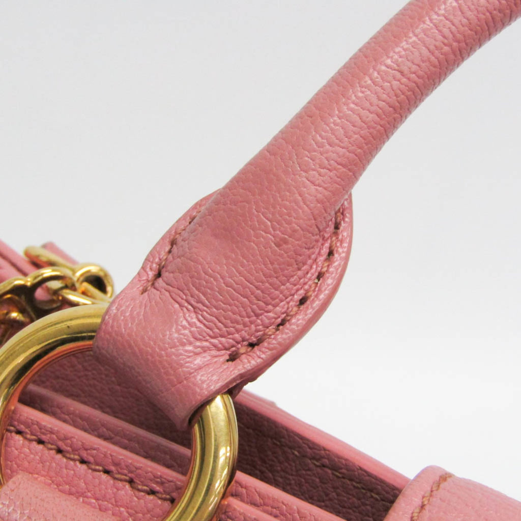 Miu Miu Madras · Leather Shoulder Bag