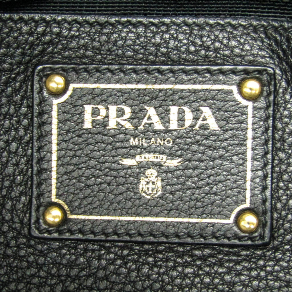 Prada Triangle Logo · Leather Tote