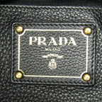 Prada Triangle Logo · Leather Tote