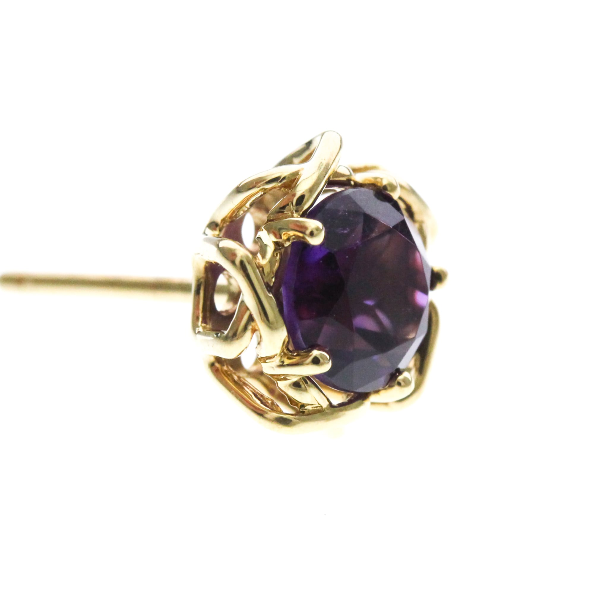 Tiffany Amethyst Studs · 18K Yellow Gold