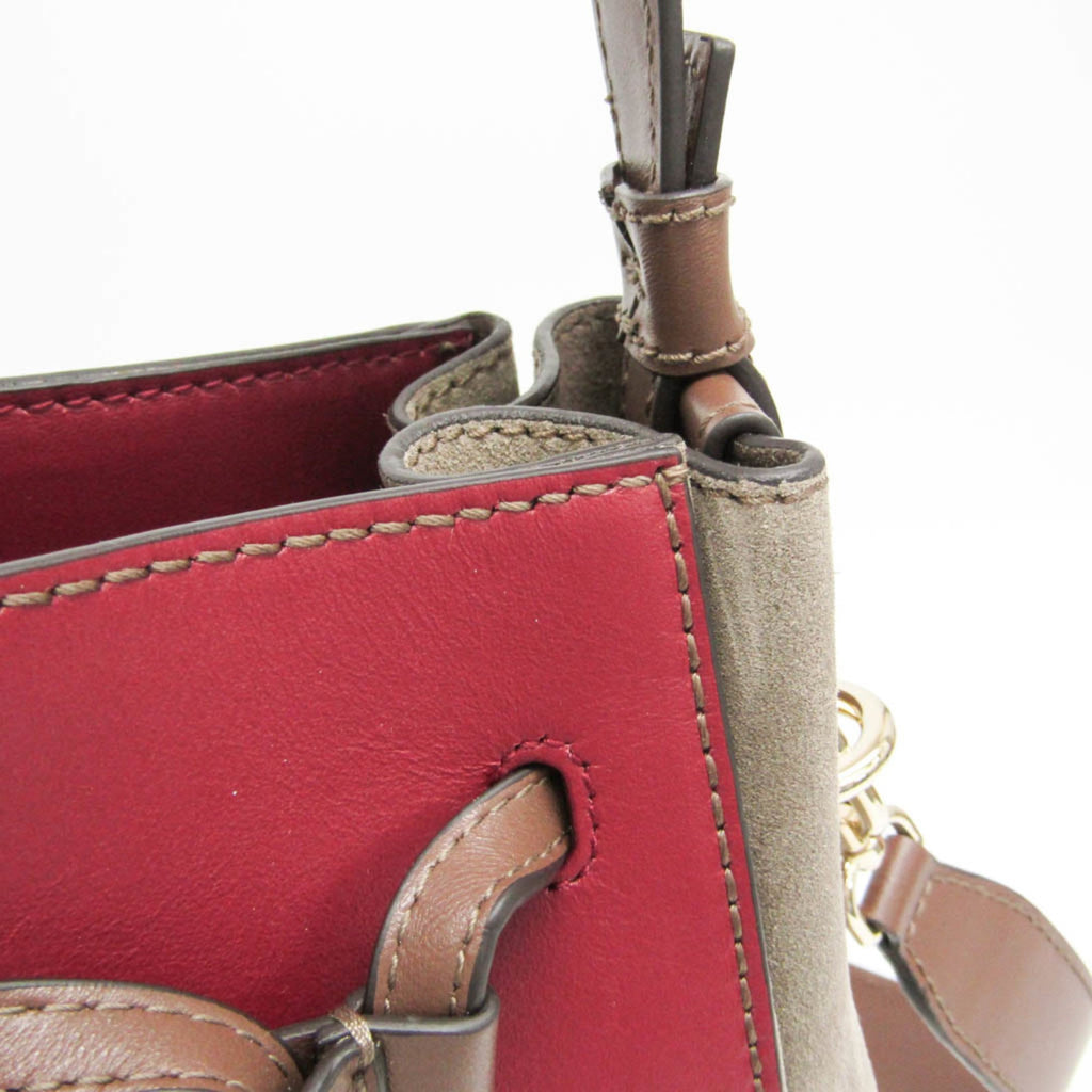 Furla Miastella Mini Bucket · Suede Bordeaux