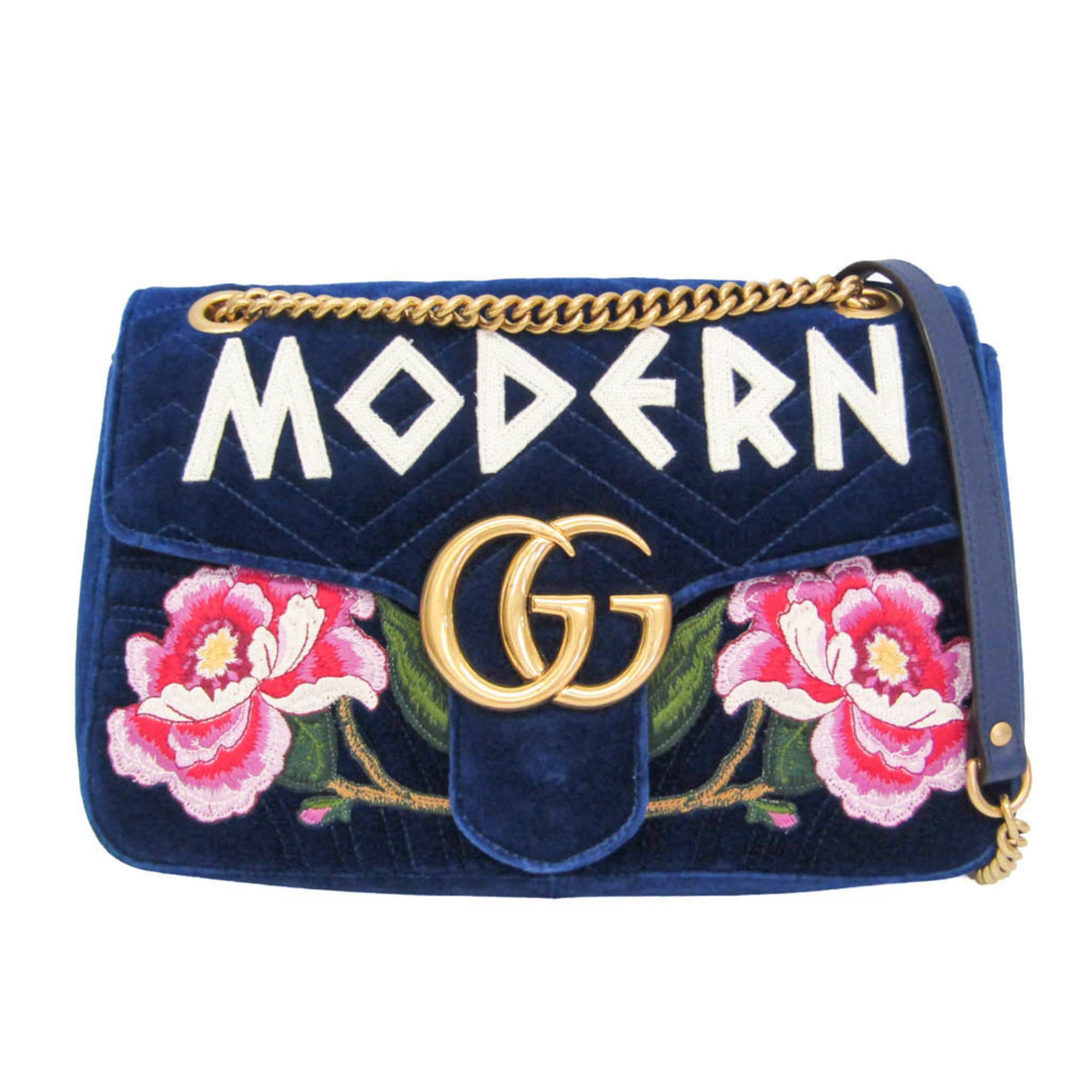 Gucci GG Marmont · Velvet · Chain Shoulder