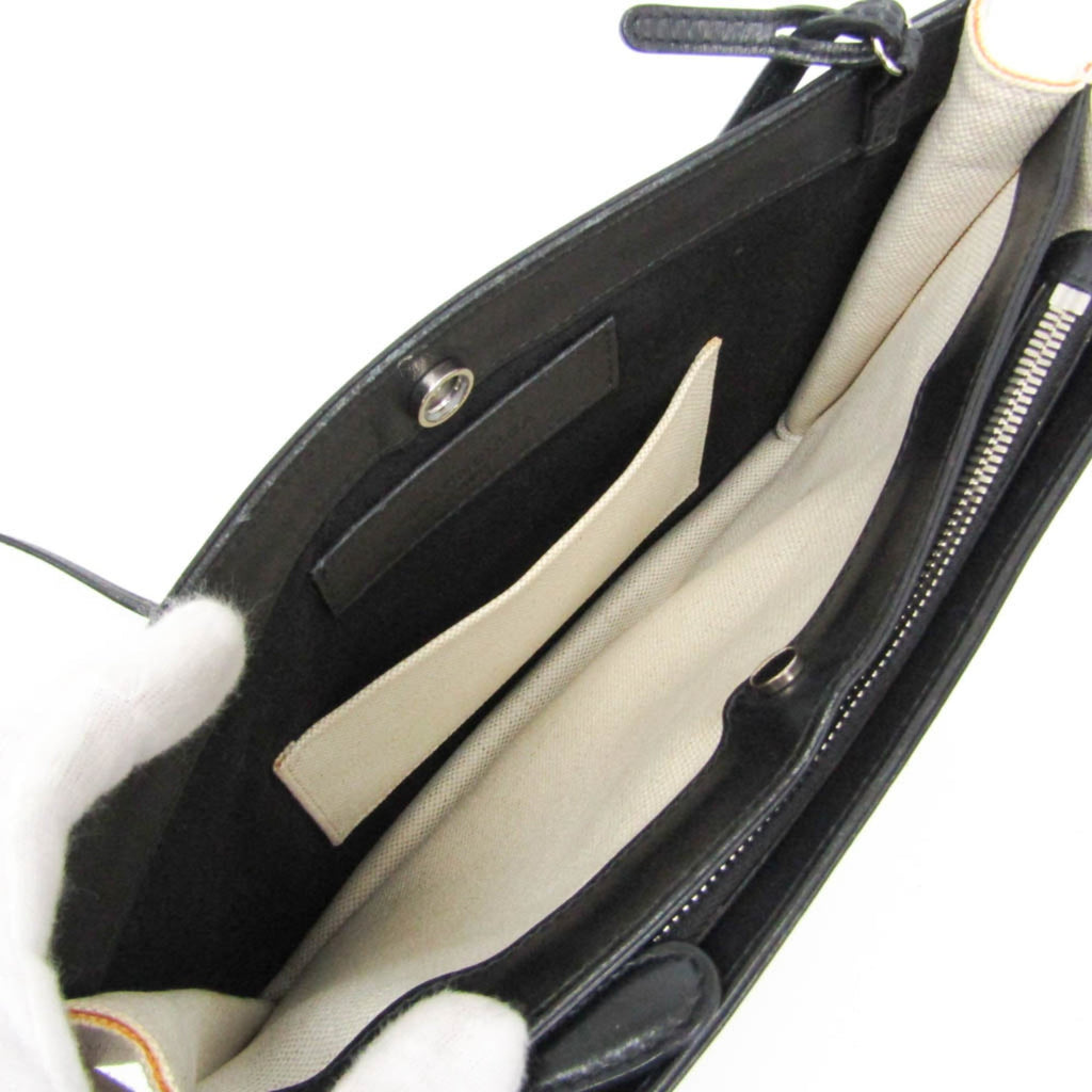 Balenciaga Navy Pochette · Canvas & Leather