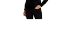 Lauren Ralph Lauren Women's Velvet Surplice Blouse Black