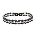 SK2009 Wide Mini Size Two Tone Black Candy Purple With White