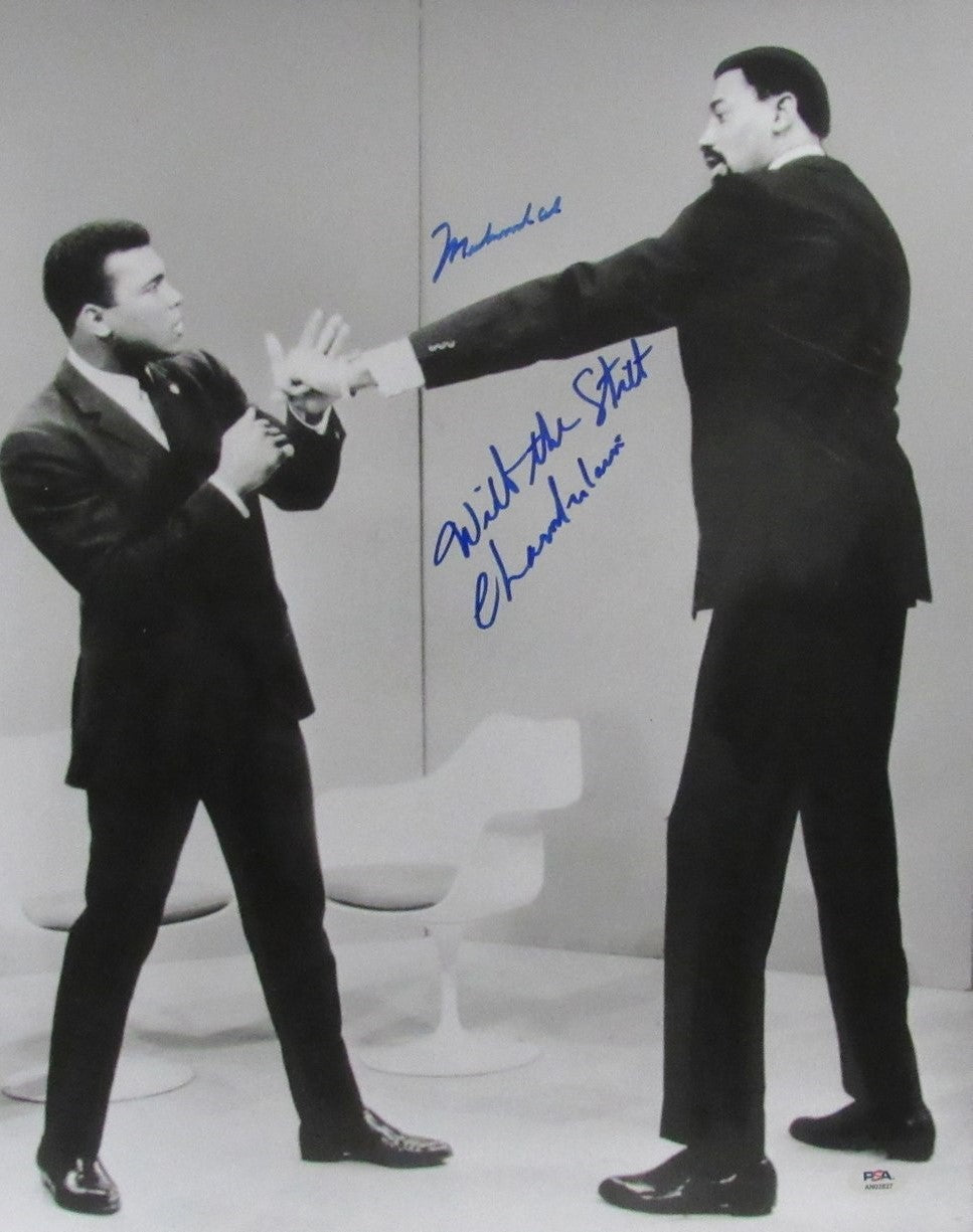 Muhammad Ali / Wilt Chamberlain Dual-Signed/Auto 16x20 Photo PSA "9" 192681