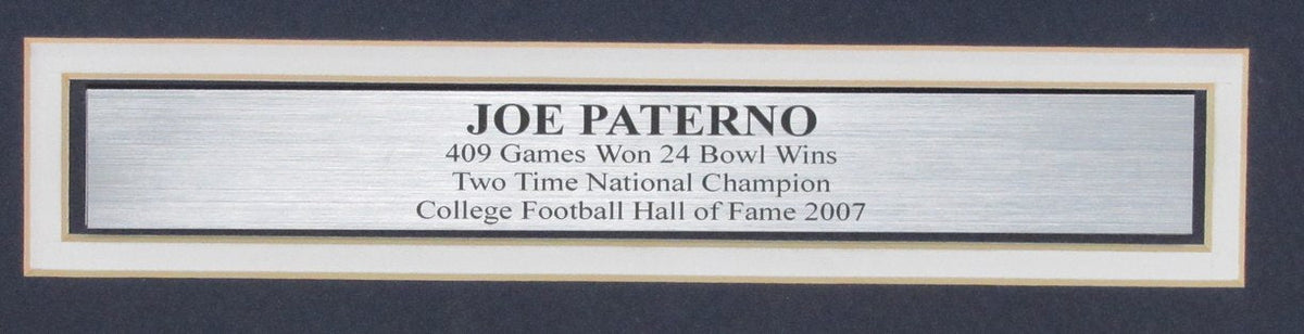 Joe Paterno Autographed Penn State 16x20 Photo Framed PSA/DNA 192695