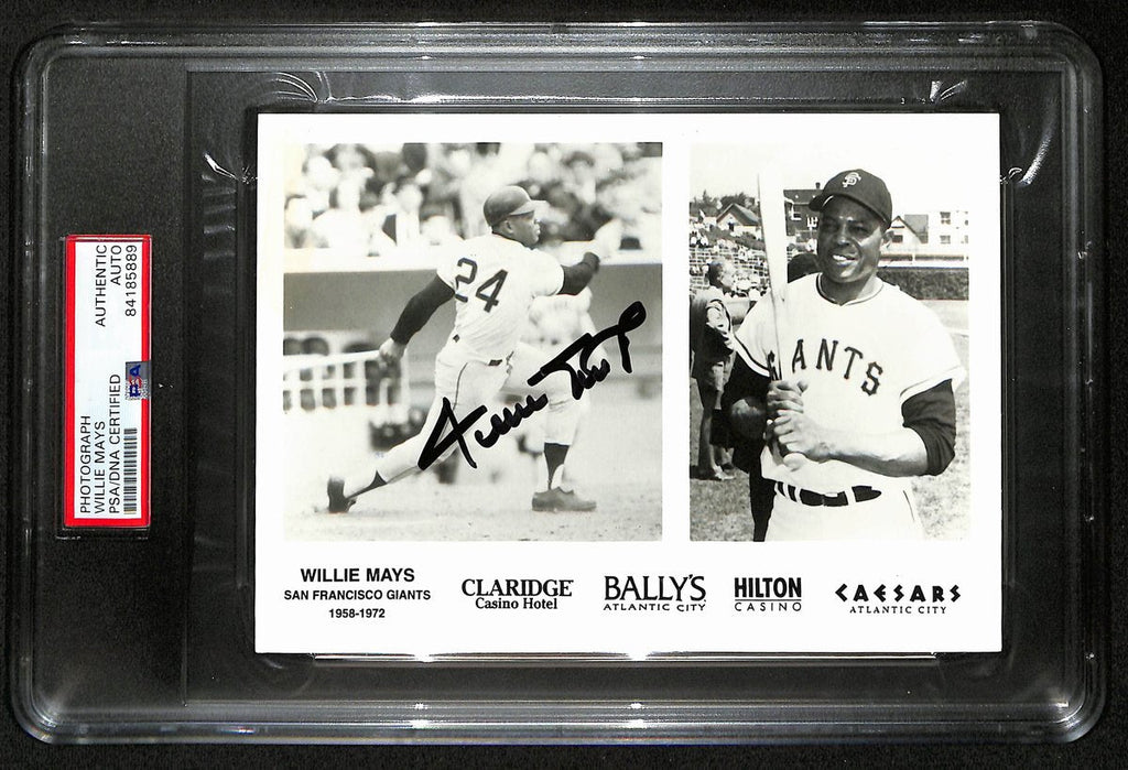 Willie Mays HOF Signed/Autographed 5x7 Promo Photo Giants PSA/DNA 193631
