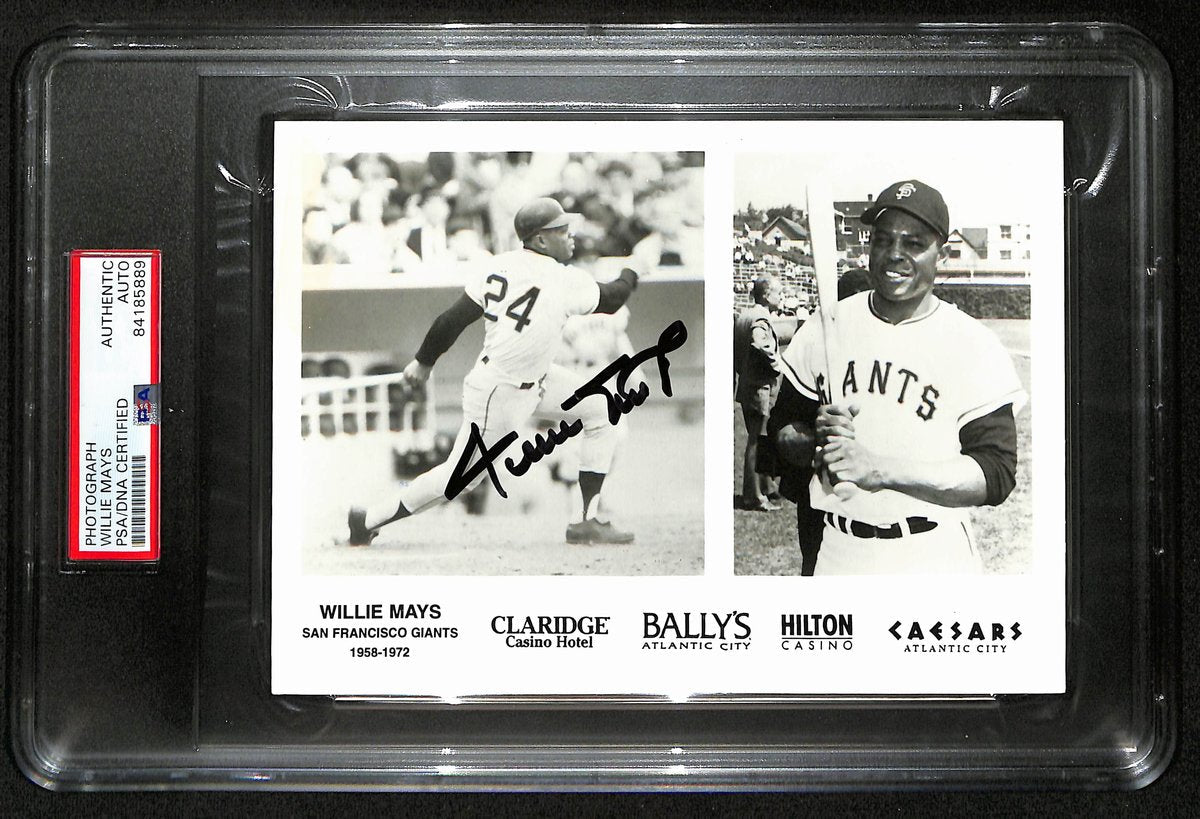 Willie Mays HOF Signed/Autographed 5x7 Promo Photo Giants PSA/DNA 193631