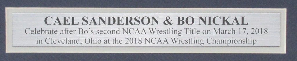 Bo Nickal/Cael Sanderson Penn State Wrestling Signed 11x14 Photo Framed JSA 2706