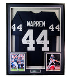 Tyler Warren Autographed Blue Custom Football Jersey Penn State Framed JSA 92714